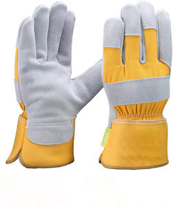 Best Selling Hand Protection Safety <b>Gloves</b> Leather Material Safety <b>Gloves</b> Full Finger Safety <b>Gloves</b> - Product Image 2