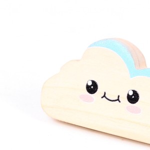 Nouvel Arrivage Boutons de tiroir et poignées de commode en bois de pin bleu motif nuage pour enfants, de haute qualité et durables, pour armoires de chambre - Product Image 3