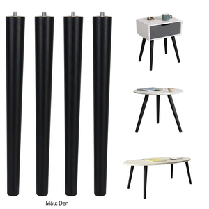 Patas Redondas Cónicas de Madera Maciza para Mesa de Centro, Mesa Auxiliar, Mesa Lateral, Silla, Muebles DIY, Acabado Natural - Product Image 6