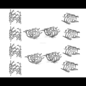 Servilletero de acero inoxidable de Venta caliente Servilleteros de lujo Ramo de bodas de plata Uso de fiesta Servilletero de acero inoxidable - Product Image 6