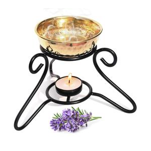 Lavie Creations Metal <b>Burner</b> Solid Construction Organic Long-lasting Anti-Odour for Religious Fragrance <b>Oil</b> - Product Image 1