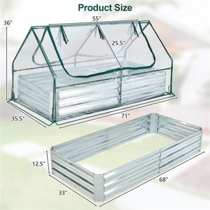 Mini Silver Garden Bed for Small Gardens or Indoor Greenhouses - Product Image 5