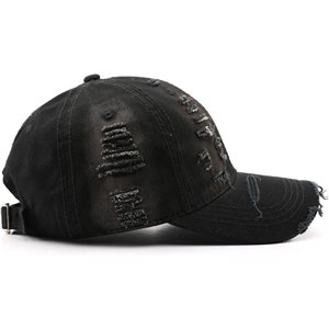Casquette de baseball unisexe 6 panneaux en denim de coton délavé, style vintage décontracté, ajustée, printemps automne adulte - Product Image 6