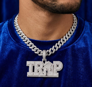 Colgante de Letra Personalizado con Moissanita Iced Out, Plata 925, Charm Hip Hop, Chapado en Rodio, Collar con Inicial de Casa, Joyería - Product Image 4