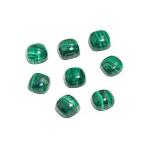 มาลาไคต์สีเขียวธรรมชาติทรงคุชชั่นเจียระไนแบบคาโบชอง สำหรับทำเครื่องประดับ คุณภาพสูง รับรองโดยบุคคลที่สาม ขนาด 7 มม. - Product Image 1