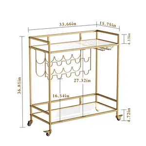 Heavy Duty Handmade Metal Catering Display Cart with <b>Large</b> Storage Capacity Commercial Grade Wheels Powder CoatedLuxury Handmade - Product Image 1