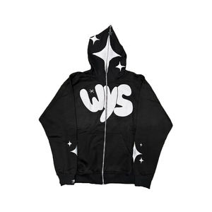 Sudadera con Capucha de Forro Polar Negro para Hombre, 100% Algodón, Ecológica, Transpirable, Estilo Urbano Holgado con Bolsillos - Product Image 1