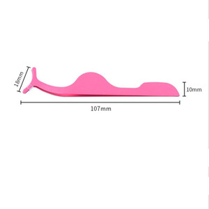 Pince à épiler antistatique en acier inoxydable rose personnalisée de haute qualité, applicateur recourbe-cils à pointe lisse pour application de cils, forme carrée - Product Image 4