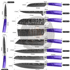 Quality Made In Pakistan Damascus Kitchen <b>Knife</b> <b>Set</b> Factory Manufacture Damascus Kitchen <b>Knife</b> <b>Set</b> - Product Image 2