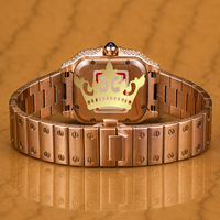 Reloj de Pulsera de Lujo Clásico, Elegante y Sencillo, con Cuarzo y Moissanita, para Hombre, con Incrustaciones de Piedras, Acero Inoxidable, Diamantes