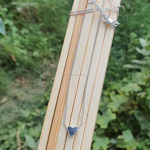 Pequeño collar de corazón con perla Pequeño colgante de plata esterlina Diseño minimalista Regalo del día de San Valentín para mujeres Dulce y lindo - Product Image 2