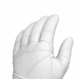 Gants de frappe en cuir blanc pour l'entraînement, fermeture à enfiler, unisexe adulte, design durable, maintien sécurisé du poignet - Product Image 3