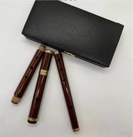 Professional GNG IMPEX Wooden Flute 4-Piece Woodwind Instrument Reed Velvet Interior Protective Case Model GNG-F-1000 for Folk