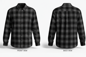 Camisas de Vestir Personalizadas con Logotipo, Diseño Impreso, Franela, Manga Larga, 100% Algodón, Cuello en V, Secado Rápido, Elegantes - Product Image 3