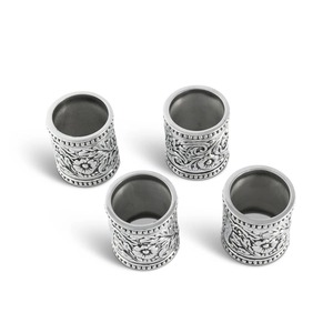 Floral Design <b>Silver</b> Metal <b>Napkin</b> Ring Perfect For Events Parties Weddings And Festive Table Settings Wholesale From India - Product Image 5