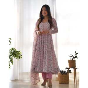 Hermoso vestido de fiesta y pantalón talla XS Anarkali con Dupatta - Product Image 6