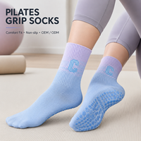 Chaussettes de Pilates pour femmes, respirantes, souples, idéales pour le Reformer, le yoga, la barre, la formation, couleur personnalisée, production en gros