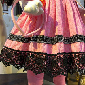 Vestido de algodón de pollo de estilo largo de nuevo diseño para niñas y niños para fiestas de primavera traje de princesa con toque negro para niños - Product Image 4