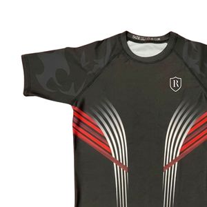 Conjunto de Rashguard de Muay Thai con Diseño Personalizado al por Mayor, Manga Corta, Secado Rápido, Elástico en Cuatro Direcciones, 220g, Poliéster, para Entrenamiento de Adultos - Product Image 3