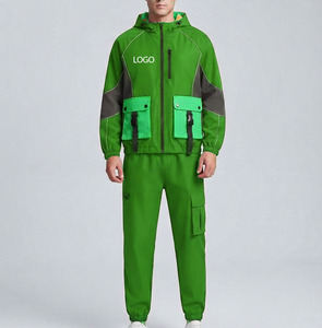 OEM Custom Stylish <b>Wind</b> <b>Breaker</b> Tracksuit Set Oversized Zip up Jogging Wear Windbreaker Nylon Two Piece Set for Men - Product Image 5