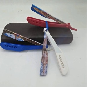 Rasoir droit professionnel élégant et confortable avec manche en plastique, pour le visage et le corps, lame en acier inoxydable, shavette - Product Image 2