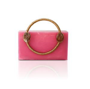 Elegante Bolso de Mano Redondo de Resina Ecológica, Adornado con Cristales y Piedras, Modelo Clásico para Mujeres y Niñas de MULTI CRAFT - Product Image 6