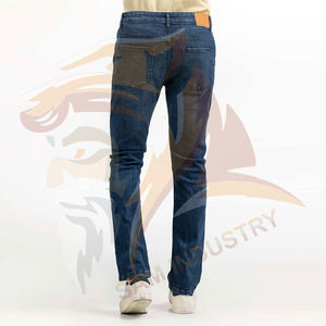 Pantalones Vaqueros de Mezclilla de Alta Calidad con Logotipo Personalizado para Hombre, Estilo Recto, Cintura Media, Fabricante OEM - Product Image 2