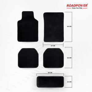 ROADPOWER (RP-MAT-135) Ensemble de 5 tapis de sol universels pour voiture, tapis de moquette de qualité supérieure pour sièges avant et arrière, faciles à installer et à nettoyer - Product Image 5