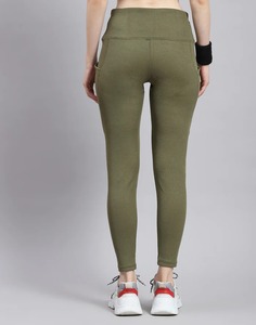 Leggings de sport pour femmes, taille mi-haute, respirants, unis, tricotés, extensibles, longueur intégrale, décontractés, pour le yoga et le fitness - Product Image 2