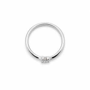 925 Sterling <b>Silver</b> Women's <b>Solitaire</b> Flower Heart <b>Ring</b> with Cubic Zirconia Minimalist Romantic High Polish Finish Wedding Party - Product Image 4