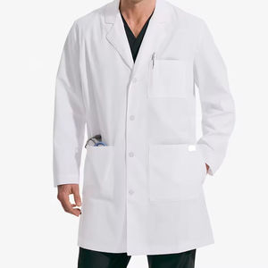 Blouse de laboratoire unisexe blanche en coton et polyester pour les professionnels de la médecine, les médecins et les infirmières, uniformes d'hôpital pour hommes et femmes - Product Image 3