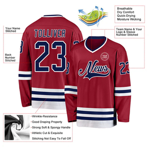 Custom Hockey Team Apparel Professional Sports Uniform With Personalized Name Number And Team Logo Artwork - Product Image 4