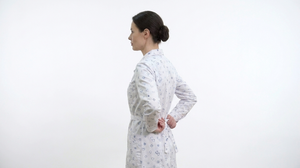 Bata de Laboratorio Fácil de Usar con Cierre de Cordón para Médicos, Enfermeras y Pacientes, Uso Hospitalario, Poliéster/Algodón, Cómoda, de una Sola Pieza, con Estampado - Product Image 4