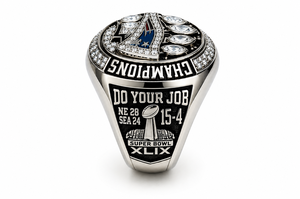 Custom Modern Stainless Steel Championship <b>Ring</b> Personalized Logo Colored Enamel-Sports Team School Commemorative Silver Plated - Product Image 3