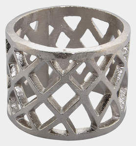 Rond de serviette multifonctionnel de haute qualité conçu sur mesure porte-serviettes en fonte d'aluminium décoratif support de tissu en argent mariages - Product Image 3