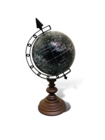 Globe terrestre rotatif en métal Art Déco, écologique et durable, pour l'affichage des caractéristiques et des détails géographiques du monde, idéal pour les remises de diplômes