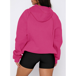 Sweat-shirt à capuche en molleton personnalisé pour femmes, pull en coton long, sweat-shirt streetwear grande taille avec service OEM, nouveau design - Product Image 5