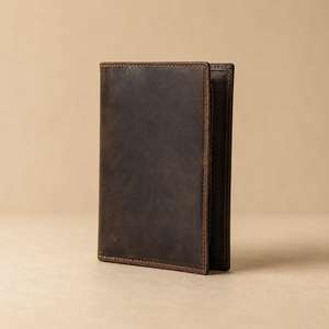 B2B Wholesale Genuine Leather Fashion Passport Holder Travel <b>Wallet</b> Daily Use Custom Logo <b>RFID</b> <b>Blocking</b> PTH-0101 - Product Image 1