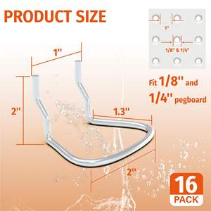 HUHOLE - Juego de 16 Soportes para Alicates de Acero al Carbono Negro con Instalación Tipo Gancho para Organización de Herramientas de Garaje - Product Image 5
