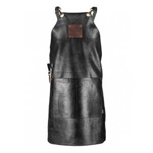 Delantal de Soldadura de Cuero de Estilo Artesanal Clásico con Correas Ajustables, Diseño con Múltiples Bolsillos para Herramientas - Product Image 1