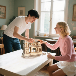 Handmade DIY 3D Wooden Puzzle Railway Station <b>Model</b> <b>Kit</b> Unique Christmas Gift for Construction Enthusiasts - Product Image 5