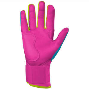 Vente directe usine – Gants de frappe de baseball tendance en cuir de qualité supérieure, logo personnalisé, manchette longue, ambidextres, fermeture auto-agrippante - Product Image 4