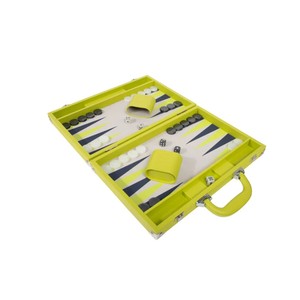 Premium Quality PU Leather Designs Chess Box <b>Backgammon</b> Board Game <b>Sets</b> Lockable Clasps Leather <b>Backgammon</b> in Case - Product Image 2