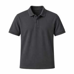 Camiseta de Hombre Blanca de Manga Corta, Transpirable, de Algodón, con Cuello de Punto, Lisa, Casual, Corte Regular - Product Image 2