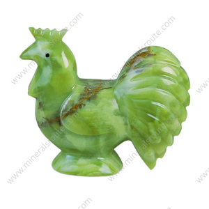 Coq en onyx de petite taille, artisanal et naturel, de qualité supérieure, fait main, à vendre - Product Image 4