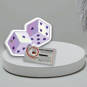 Plaques magnétiques en acrylique pour extensions de cils, personnalisées avec logo professionnel, motif cœur diamant violet, marque privée, écologiques - Product Image 5