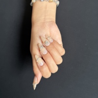 Ongles artificiels faits à la main, prix compétitif, faible MOQ, vente en gros, OEM, sur commande, ongles réutilisables, finition lisse, polissage fin