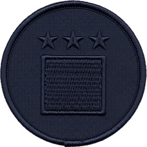 Écusson étoile maçonnique brodé sur mesure, bleu, rond, badge de régalia maçonnique, applique franc-maçonnerie, fait main, pour blazer et uniforme, en fils métalliques - Product Image 3