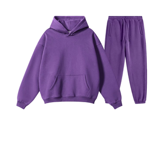 Survêtement de haute qualité, couleur unie, poids lourd, pull-over, survêtements simples, 500 GSM, 100% coton - Product Image 6