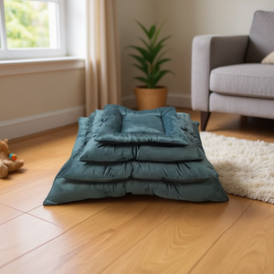 Set Letto per Cani Yommy in Velluto Cristallo 43x58cm 57x73cm 75x95cm 88x112cm Tappetino Antiscivolo per Animali Domestici - Product Image 3